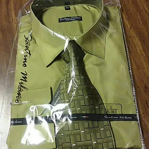 olive dress shirt